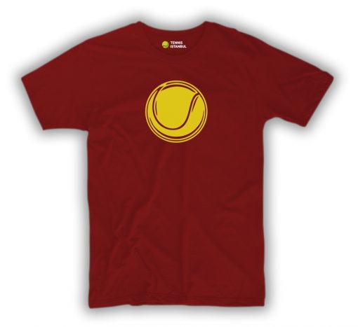 Bordo Renk Tenis T-shirt Tennis Istanbul mağazasında