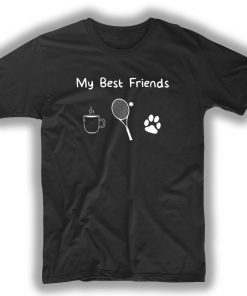 Best Friend, en iyi arkadaş siyah özel tasarım T-shirt Tennis Istanbul mağazamızda
